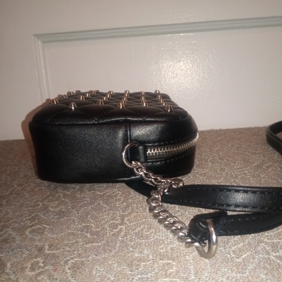 Rebecca Minkoff Black Quilted Crossbody Bag with Silver Chain - Picture 7 of 9